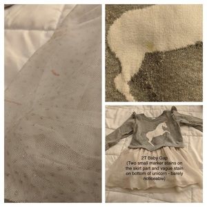 Baby Gap Unicorn Sweater Dress with attached skirt